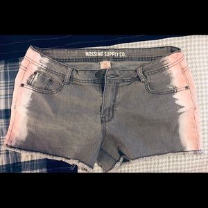 MOSSIMO Tie-Dyed TWO-TONED PINK DETAIL JEAN SHORTS